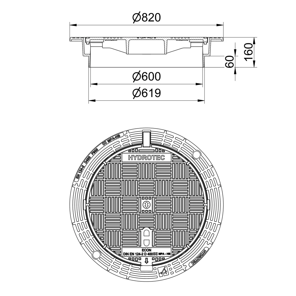ECON SN 600/160 bez ventilace rám samonivelační