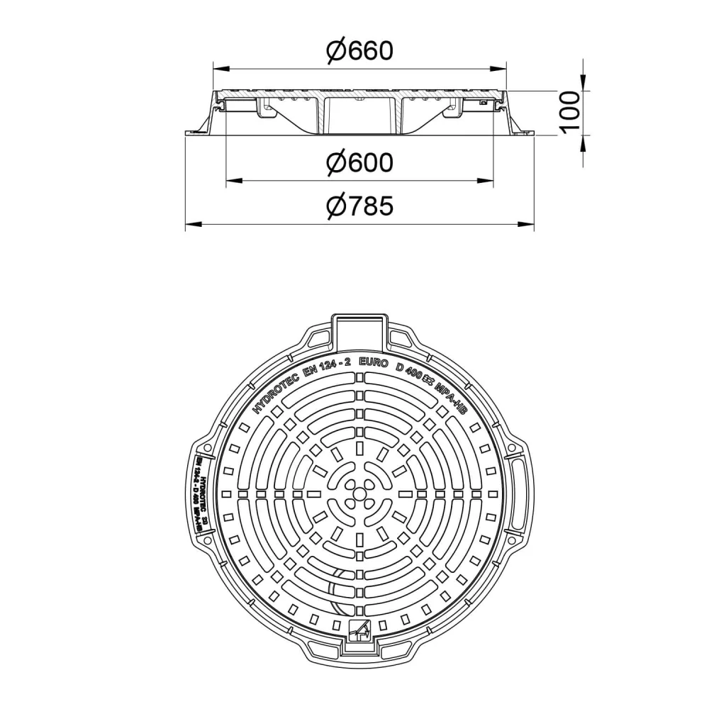 Vpusť D400 EURO kruhová