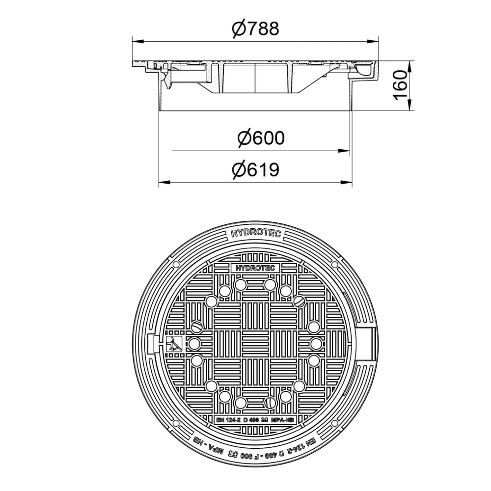 EUROpur SN 600/160 s ventilací, rám samonivelační, těsnění PUR