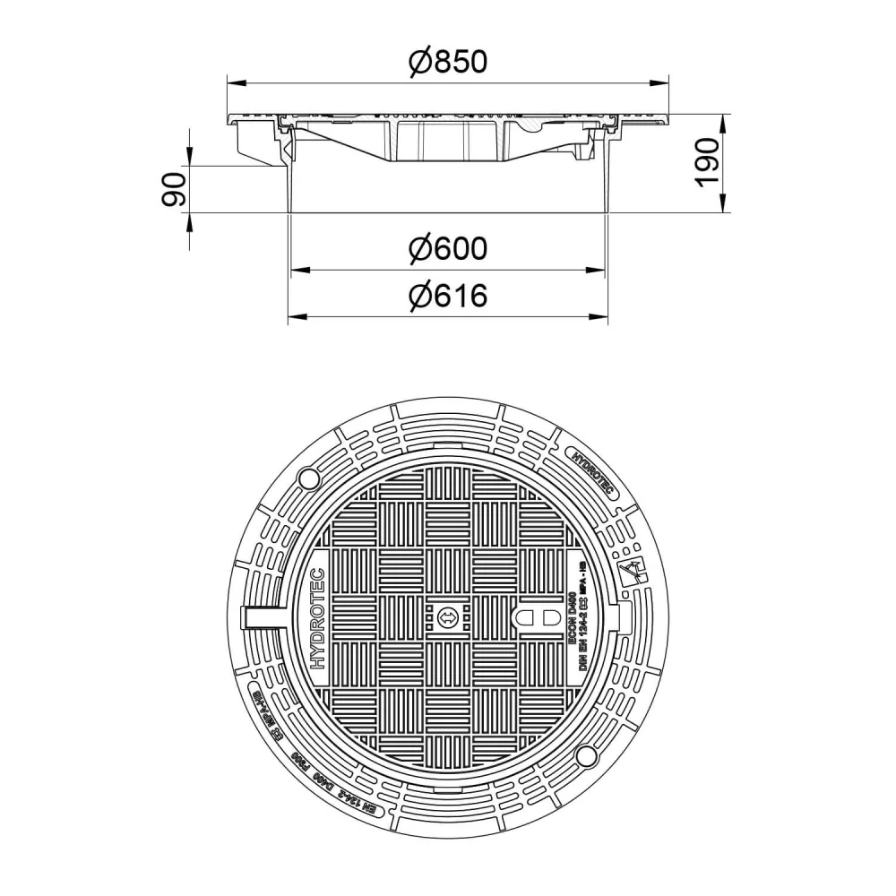 ECONpur SN 600/190 bez ventilace, rám samonivelační, těsnění PUR