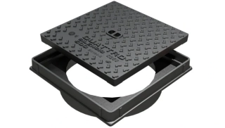 Poklop C250 čtvercový QUATTRO SI.400EC, Js 289x289mm pro potrubí DN315